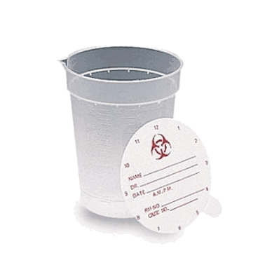 Lab Storage Container, 500 mL Graduated Histology Container with Screw Cap