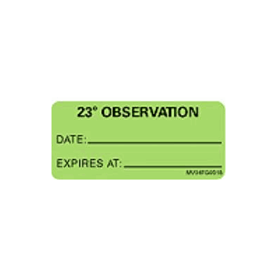 Label 23 Observation Label Flourescent Green