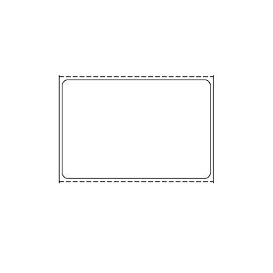 Label, 3" x 2", Blank Die Cut Lp, WhIte, 1m / Roll