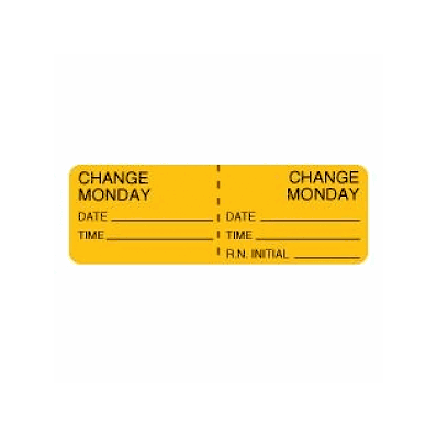 Label, Change Monday, 1" X 3", 440/roll