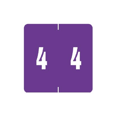 Label, Film Jacket, Tab 4|4, 2" X 2", Purple