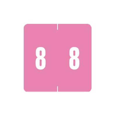 Label, Film Jacket, Tab 8|8, 2" X 2", Pink