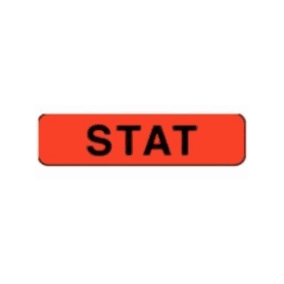 Label, Stat 1 1/2" X 3/8", Frp