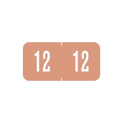 Label, Yr 12 Pnk 3/4" (500/Rl) - - Tabbies