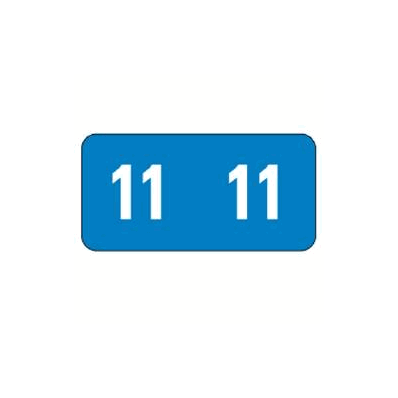 Labels Month And Year Label Light Blue 1/2 X