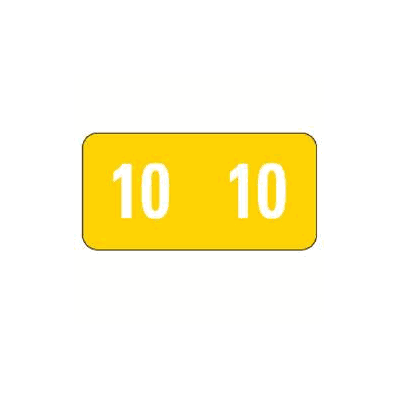 Labels Month And Year Label Yellow 1/2 X 1 In