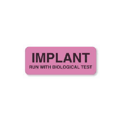 Laboratory Label Sterilization Label Implant