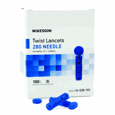 Lancet, Twist Top, Needle, 1.8 mm Depth 28 Gauge