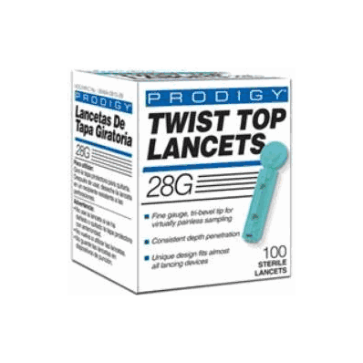 Lancet Prodigy Twist Top Lancet Needle 28 Gau