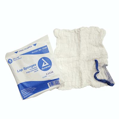Lap Sponge, Sterile, Pre-washed - 5/40/cs -