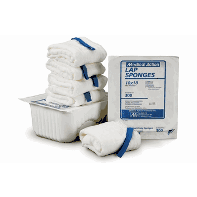 Laparotomy Sponge, 4 X 18", 200/Cs #307