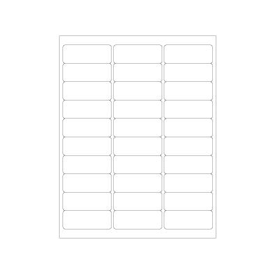 Laser Sheet Label, 2 5/8" X 1"