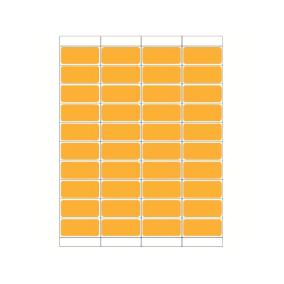 Laser Sheet Label for printers and copiers, Orange