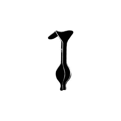 Laser Surgery Vaginal Auvurd, 4" x 1-3/4" color Black, Single End Weighted 2.5 lbs. with DSE Loop