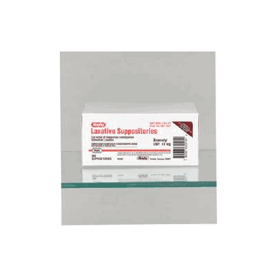 Laxative, 10 mg Strength Bisacodyl USP Suppository