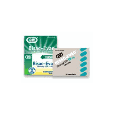 Laxative Bisac-evac Suppository 8 Per Box -