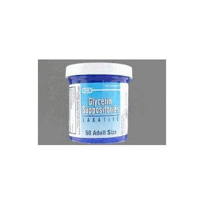 Laxative Suppository 50 Per Bottle - Glycerin