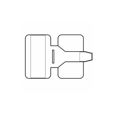 Leg Strap 2 Inch X 3 Inch, Plastic, Contains