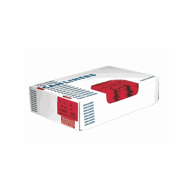 Liner, Can, Waste, Red, 24x24, 8-10gl, 1.3mil