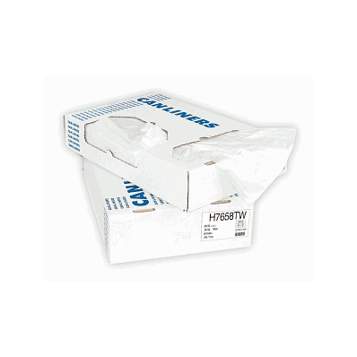 Liner, Lld, White, 38"X58", 60gal, .90mil - L