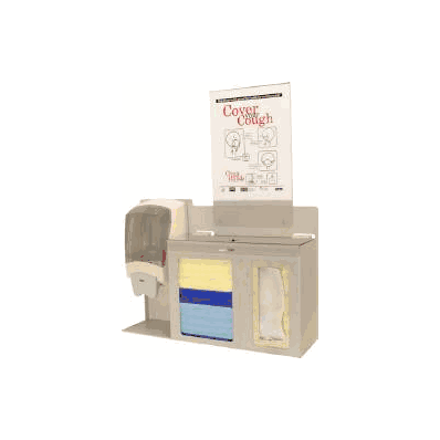 Locking Respiratory Hygiene/Flu Station (Empt