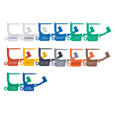 Locking Tags, Color Tags with Message, 1 inch