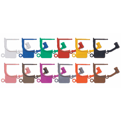 Locking Tags, with different colors to choose