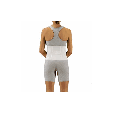 Lumbar support, large, 8", elastic, white, unisex