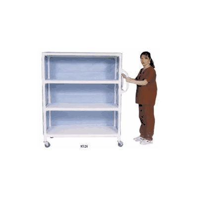 Lumex 8526-33 Linen Cart Black Casters 175 Lb