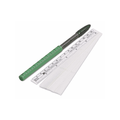 Marker, Skin, W/Ruler, Fine Tip, 25/Bx - Medl