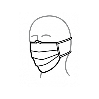 Mask, 9" Tyvek Tie White Sierra - Medline