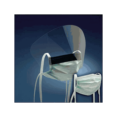 Mask, Faceshield, Fluid Resistant, Lt Green -