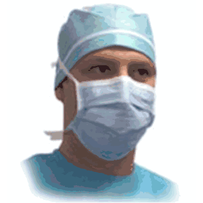 Mask, Fluid Gard, Surgical, Blue - Medline