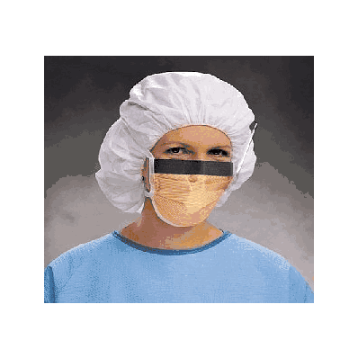 Mask, Surgical, Anti Fog, Wraparound, Orange