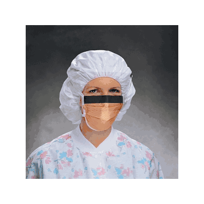 Mask, Surgical, Anti Fog, Wraparound, Orange