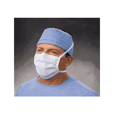 Mask, Surgical, Pleat, Tie, White, Lite One -
