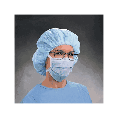 Mask, Surgical, Pleated, Anti Fog, Tie, Blue