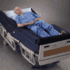 Mattress Overlay, 4 x 5-1/2" x 29-1/2" Foam, Medium Density, Nylon, Color Blue, Sold as Each by Defined Perimeter, Posey#5750