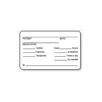 Medical Label Instruction Label Patient Date