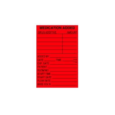Medication Added Label, 3" X 2", 1000/Sheet