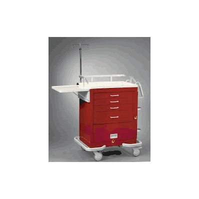Medication Cart, 33.5" x 25" x 39.85" color Red