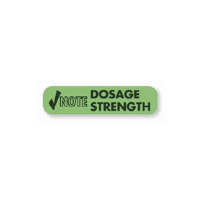 Medication Instruction Label Note Dosage Stre