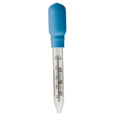 Medicine Dropper Plastic LIGHT BLUE BULB