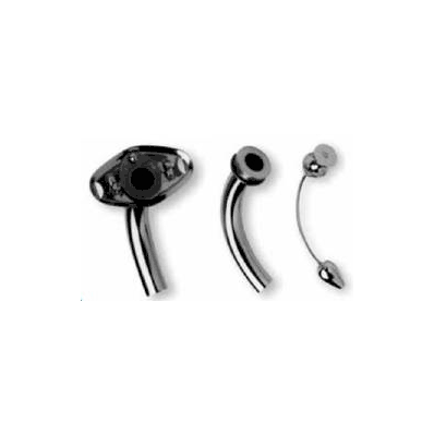Metal Jackson IMPROVED Tracheostomy Tube, Size 7, 8.7 mm ID, 11.2 mm OD, 69 mm