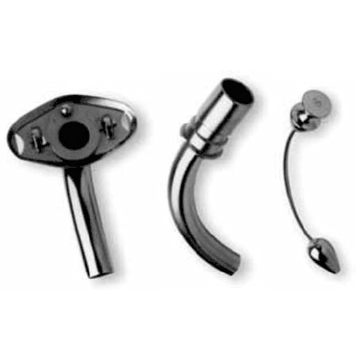 Metal Jackson IMPROVED Tracheostomy Tube, Size 7 with 15 mm Adapter for Positive Pressure and Anesthesia Units