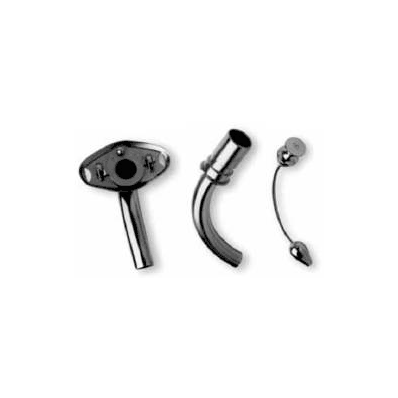 Metal Jackson IMPROVED Tracheostomy Tube, Size 8 with 15 mm Adapter for Positive Pressure and Anesthesia Units