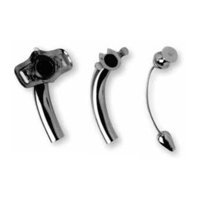 Metal Jackson Tracheostomy Tube, Size 3, 5 mm ID, 7.0 mm OD, 58.0 mm