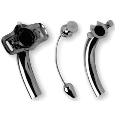 Metal Jackson Tracheostomy Tube, Size 4, 5.8 mm ID, 8.0 mm OD, 62.0 mm