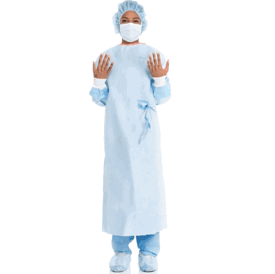 MicroCool #10558 Breathable Surgical Gown with Towel, Large