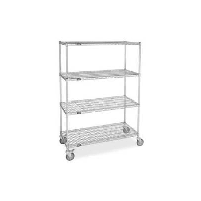 Mobile Cart Chrome Wire 72 L X 24 W Inch 4 Sh